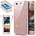 Produktbild Kompatibel mit Sony Xperia M5 360 Grad Hülle Schutzhülle Full Body Cover Bling Glänzend Glitzer Durchsichtige TPU Silikon Hülle Tasche Komplettschutz Rundumschutz hülle für Sony Xperia M5,Rose Gold