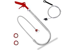 Aozzy 6PCS abflussreiniger spirale Kit wc verstopfung beseitigen&anti-kratzendem Klebeband, AC-Ablaufrohrreiniger&Rohrreinigungsspirale für Herausnehmen von verlorenem Spielzeug/Gegenständen