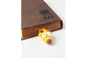 ANZRLE Marcapáginas para niños, Marcadores de Libros de Animales,Marcapáginas de ganchillo, Marcapáginas Personalizados, para Amantes de Los Libros,Profesores, Estudiantes,Regalos Exquisitos,Niños(jirafa)