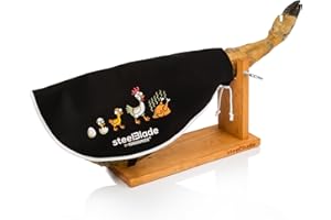 Steelblade T-404 Copre Kukuxumusu Colore Nero-Cotone 50% -Custodia 55 cm-Ideale sia per prosciutti che pallet-Modello Zuringo