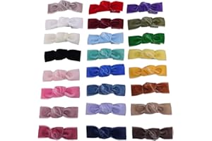 SUGARMELON Velvet Bow Hair Clips Barrettes for Baby Girl Women Hair Bows Alligator Clip Accessories for Toddler Little Girls Teens (Velvet Knot 24 Pcs)