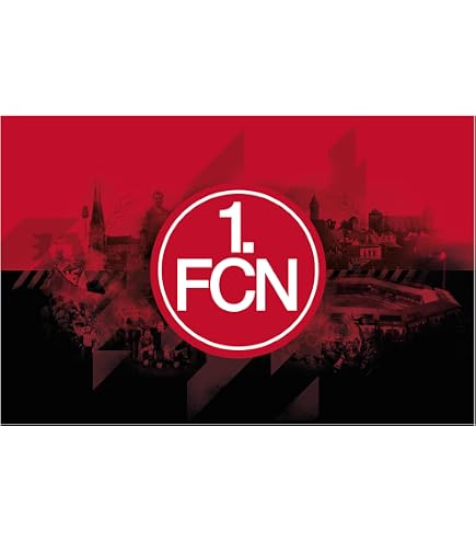 1. FC Nürnberg Club Flag - Red-Black - 150 X 250 Cm - Bundesliga Fan Banner