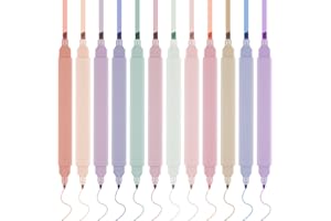 Ailvor Pastel Highlighters,12pcs Dual Tip Highlighters,Assorted Morandi Color Highlighter Pens,Chisel and Fine Tip Bible Textmarker Marker Pens No Bleed for Journals,Notebooks,School Office Supplies