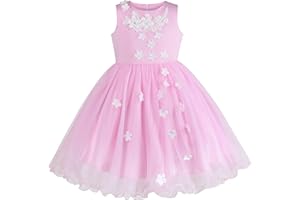 Sunny Fashion Vestito Bambina Fiore Bianca Nozze Pageant Damigella d'Onore Toga 3-10 Anni