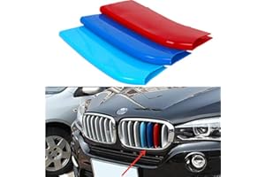JKGROUP Clip -In Grill Inserts Grille Cover Stripes compatible with X5 X6 F15 F16 2014-2018 7 Grilles Beams Bars M Power Sport Tech Performance Styling Tuning