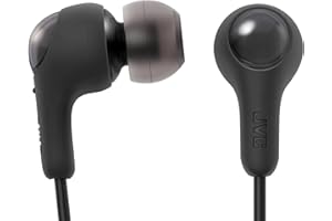 Auriculares JVC con Cable y Micro - Con USB tipo C, Sonido Potente y Claro, Control desde Botón, Anti Delay (sin Retraso de Audio) y 4 Tallas de Almohadillas Incluidas - Cascos con Micrófono HA-FR9UC