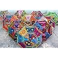 Conwo Indian Wedding Decoration Umbrellas Multicolor Pack of 5, Haldi Sangeet Decoration, Hanging Ornament, Colourful Rajasthani Umbrella