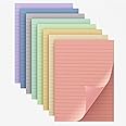 EOOUT Ruled Sticky Notes 4x6 8 Pack 40 Sheets/Pad Pastel Ruled Self Adhesive Pads Morandi Color Strong Adhesive for Home Office School Meeting