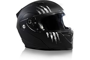 Finest Folia Naklejki na kask, zestaw 2 sztuk, 7,5 x 7,5 cm, naklejka z pazurami, dekoracja na motocykl, kask samochodowy, motocykl, motocykl, zarysowania, wodoodporne, K173