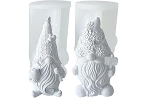 ‎FUFRE 3D Silikonform Weihnachten Silikonform Wichtel Silikonformen Epoxidharz DIY Fondant Formen Schokoladenform Gießformen Geschenke Für Familie Und Freunde (A+B)