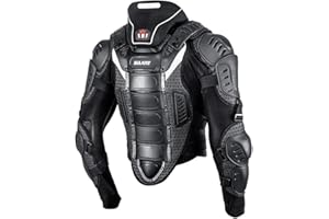 Baymate Unisexe Veste de Protection de Moto Élasticité Réglable Motocross Retour Épaule Protecteur de Vitesse avec Protection Dorsale Amovible