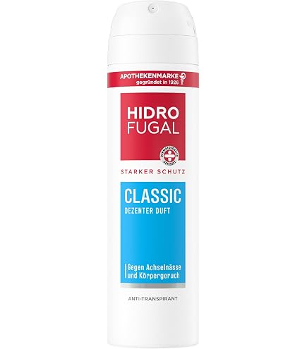 Hidrofugal CLASSIC Deo Spray, starkes Antitranspirant mit dezentem Duft, Deodorant ohne Ethylalkohol mit zuverlässigem Schutz gegen Achselnässe und Körpergeruch (150 ml) Kosmetik