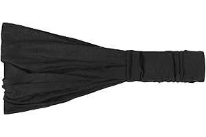 HATSHOPPING Hutshopping Haarband für Frauen - sportliches Bandana Kopftuch in Einheitsgröße (52-60 cm) - Stirnband Frühjahr Sommer schwarz