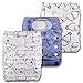 Littles & Bloomz, Reusable Pocket Cloth Nappy, Fastener: Hook-Loop, Set of 3, Patterns 313, Without Insert