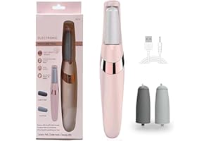 NATWO Silk 3 Pro Portable Electric Hard Skin Remover, Foot Wand,Electric Callus Remover, 2025 New 2-Speed Waterproof Pedicure Tool with LED Light for Dry & Cracked Heels(Pink)