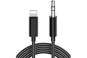 AEN ART Câble Audio Auxiliaire Voiture pour iPhone 14,Auxiliaire Voiture Jack 3,5mm Stéréo Mâle Câble Compatible iPhone 14/13/12/11 Mini Pro Max,7 8 Plus SE 3 2022,XR XS,X, Maison/Voiture stéréo-1M noir