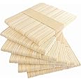 ZHIYE 300pcs Natural Wooden Lollipop Sticks, Craft Sticks, 114*10*2mm