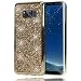 Produktbild NALIA Handyhülle kompatibel mit Samsung Galaxy S8 Plus, Glitzer Slim Silikon-Case Back-Cover Schutzhülle, Glitter Sparkle Handy-Tasche Bumper, Dünne Bling Strass Smart-Phone Hülle, Farbe:Gold