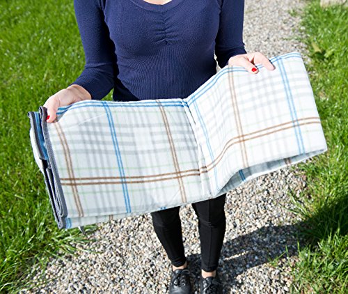 PEARL Wasserdichte XXL-Picknick-Decke aus Fleece, 2,5 x 2 m - 9