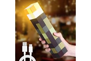 FOUVIN Lampa ścienna Latarka 28 cm, ładowalna lampka nocna USB, lampa nocna, montaż ścienny/ręczny, idealny do pokoju dziecięcego, salonu i gabinetu, kreatywny prezent, żółty