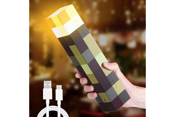 Lampa ficklampa vägglampa 28 cm, vägg ficklampa nattlampa, nattlampa USB uppladdningsbara LED-lampor, LED-ficklampa barn för hand eller väggfäste belysning leksaker presenter