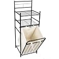 Portasciugamani Su Piedistallo IDIMEX Kuno, Metallo Laccato Bianco, 3 Livelli, 84x45x21 Cm, Per Bagno E Camera - 2