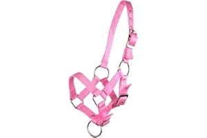QHP Fohlenhalfter Halfter Fohlen Nylonhalfter 4 Fohlengrößen 6 Farben (Fohlen Full, rosa)