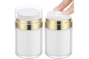 ‎SEGBEAUTY Segbeauty Airless Pumpspender, 2 Stück Cremetiegel 100g, Cremedosen zum Befüllen, Leere Creme Behälter, Vakuum Handcreme Pumpspender, Cremetiegel Vakuumflasche