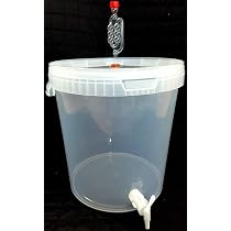 Grand Récipient De Jardinage 33L Pour Bière Ou Vin Avec Robinet Et Tubes - Transparent
