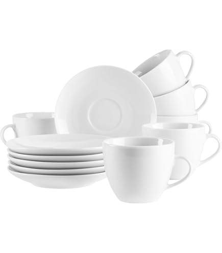 Juego De 4 Tazas De Café De Porcelana Thomas Trend - Color Blanco, Capacidad 0,18 L, Aptas Microondas Y Lavavajillas