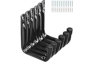 MOUNDNAIK Garagenhaken, 6 Stück Utility-Haken zum Aufhängen von strapazierfähigen Gegenständen, Stuhlaufbewahrungshaken, wandmontierte Garagenaufhängungshalterungen, Haken für Leiter, Fahrrad, Schlauch, Gartenw