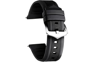 BINLUN Correas Reloj de Silicona Deportiva 12mm-28mm Correa de Reloj Caucho de Repuesto Hombres/Mujeres Cierre de Acero 7 Colores (Blanco/Rojo/Negro/Azul/Naranja/Verde/Gris) 12 Tamaños
