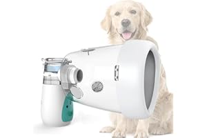 ICARE-PET Geräuschloser Inhalator für Haustiere mit Haustiermaske für alle Katzen und kleine Hunde, Hundevernebler für Asthmaprobleme bei Haustieren (M - Middle Dogs)