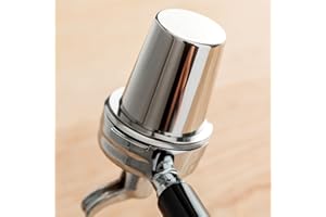 AIYONG Bicchiere Dosatore da 58 mm, Contenitore Dosatore per caffè, Peso Farina da caffè, Barista Accessrioes, Acciaio Inox Manico per Macchina da caffè Tazza Dosatrice, Colore Argento