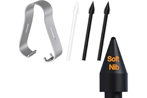 SUEEWE 3 Pezzi Originale Felt Morbido Punte di Ricambio per Pennino Samsung S Pen Galaxy Tab S6 Lite/S10 FE/S10 FE+ Plus/S10 Ultra/S10+ Plus/S9 FE+ Plus/S9+ Plus/S9 FE/S9/S9 Ultra/S8/S7, Nero+Bianco