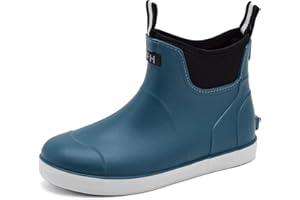 Jesindr Gummistiefel Herren, Protective Wasserdicht Anti-Rutsch Stiefeletten, Atmungsaktiv Schwarz Chelsea-Stiefel, Original Mode Grundlegend Reitstiefel