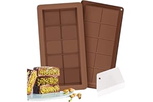 LOVPIS Schokoladenform Silikon, Tief Schokoladentafel Form 2 Stück, Dubai Silikonform Schokoladentafel, Tiefe Schokoladenform Extra Tief Schokolade Form für Dubai Schokolade Praline Süßigkeiten