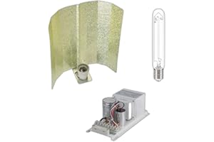 Ignator Kit de iluminación para Cultivo 600W HPS balastro magnético Abierto. con lámpara HPS. Color Blanco.