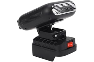 FAFEICY Calentador Portátil de Batería para Espacio: 90 Grados, 2 Temperaturas Ajustables, 2 Puertos USB. Compatible con Baterías BL1830, BL1850, BL1840, BL1845, BL1815