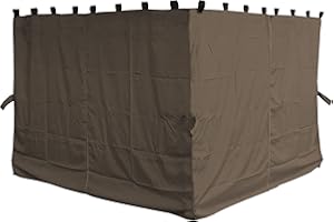 QUICK STAR 4 Seitenteile für Pavillon Nizza 3x4m Seitenwand Taupe/Beigegrau RAL 7006