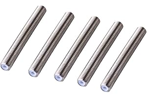 HILITAND Tubo per estrusore stampante 3D, 5pcs Tubo in acciaio inox per ugello M6 Accessorio per tubo PTFE per stampante 3D MK8 estrusore 1,75 mm(M6*50mm)