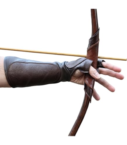 Parabraccio In Pelle Per Tiro Con Arco - Protezione Avambraccio Regolabile - Foto 1