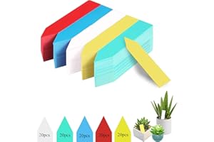Uxreoib 100 Piezas Etiquetas Plantas Plastico, 10x2cm Etiquetas para Plantas Jardineria Exterior, Marcadores de Jardín Reutilizable, para Semillero, Semillas, Plantas, Hierbas