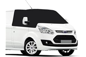 LCAUTFR Auto Windschutzscheib für Ford Transit Custom Sonnenschutz Abdeckung für Wohnmobil Wrap Cover 600D Oxford Frontscheibenabdeckung Anti Frost Ice Wasserdicht