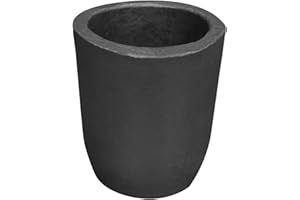 LSMIITTH Crisoles de grafito de carburo de silicio, crisoles para derretir metal, soportan altas temperaturas de 1800 ℃, fundición de fusión refinada de aluminio dorado y cobre plateado (crisol de 16 kg)