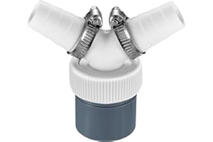 KODIVENJ Geschirrspüler und Waschmaschine Abfluss Adapter Doppelanschluss Y mit Abgang für Rohr Ø40 mm und Eingang Ø18-24 mm Set für Waschmaschine, Geschirrspüler, Trockner, Gartenschläuche