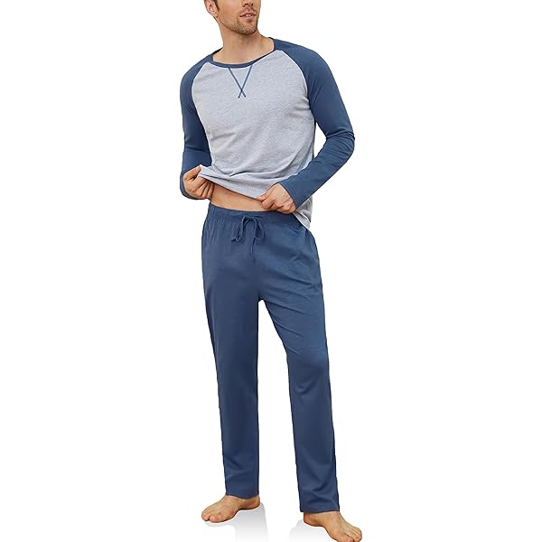 MoFiz Korte pyjamaset voor heren, modal, zacht, tweedelig, V-hals, korte mouwen, T-shirt en slaapbroek, kort, huispak, loungewear, nachtkleding, set met zakken, M