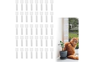 NOPKESV 40 Pezzi rete per gatti per balcone senza foratura,resistente alle intemperie,gancio adesivo per esterni,per finestra,balcone,protezione gatti,fissaggio senza foratura,accessorio per rete