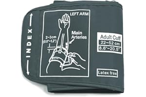 YWKJDDM Blutdruckmanschette, Manschette Blutdruckmessgerät, XL-Ersatzmanschette Tragbare Blutdruckmessgeräte Kompatibel mit den Meisten Blutdruckmessgeräten(22-52cm)