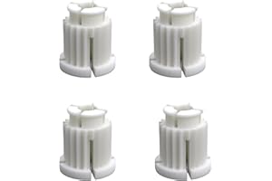 Sintrix Fab Universal Rastbuchse Kunststoff Weiß Ø 7,5 mm – 4er Set für Zweigriffarmaturen & Ventiloberteile – kompatibel mit GROHE, Dornbracht, KEMPER, Kludi – Schnappeinsatz für Knebel-Innenoberteil